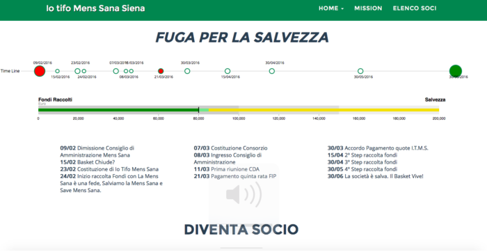 Io Tifo Mens Sana, fissato il countdown per la salvezza della società