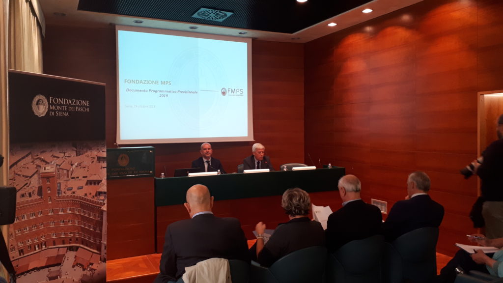 Fondazione Mps, presentato il Documento Programmatico Previsionale 2019