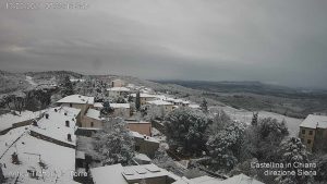 Siena, niente neve. Imbiancate molte aree della provincia