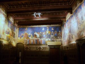 Siena: intervento conservativo affreschi Sala della Pace Palazzo Pubblico, serie di incontri sulle tematiche ambientali