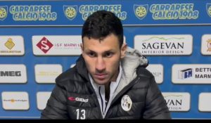 Christian Mora post Carrarese: "Il gol del pareggio era irregolare, ma bisogna alzare la testa ed andare avanti"