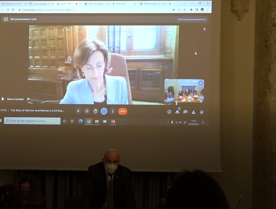 Conferenza Università di Siena, il ministro Cartabia: "Crimini di guerra, verificare subito fatti e responsabilità"