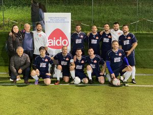 Sport e solidarietà a Siena: la squadra sponsorizzata da Aido protagonista nel campionato di calcio a 8