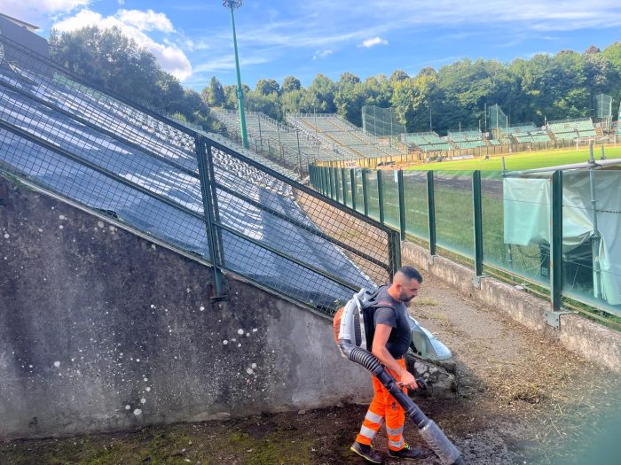 Siena, proseguono i lavori di pulizia allo stadio Franchi