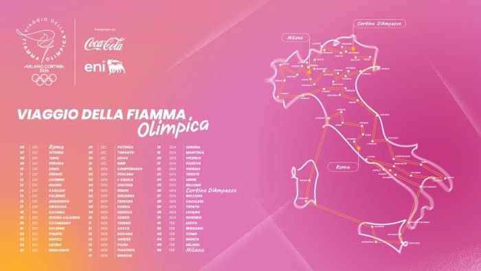 Farà tappa anche a Siena la Fiamma Olimpica dei Giochi Invernali di Milano Cortina 2026