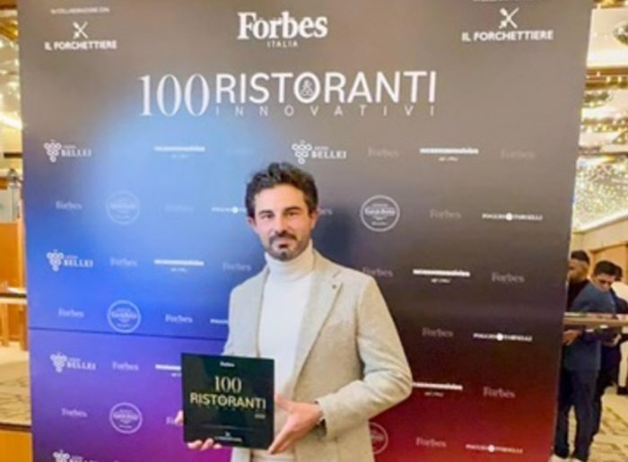 Lo chef senese Leonardo Fiorenzani premiato alla cerimonia dei 100 migliori ristoranti innovativi d’Italia