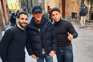 Roberto Mancini in visita a Siena