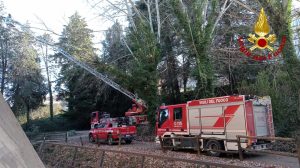 Vento forte in provincia di Siena, 17 interventi dei Vigili del Fuoco